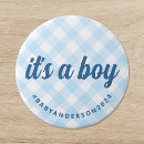 Recherche de vichy badges Baby shower
