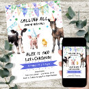 Recherche de farm animal anniversaire invitations Pour tous