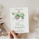 Recherche de vert tracteur invitations Fête d'anniversaire