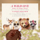 Recherche de woodland animal baby shower invitations Bois