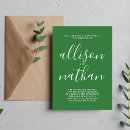 Recherche de minimaliste mariage invitations Vert