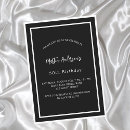 Recherche de homme anniversaire invitations Noir