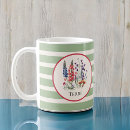 Recherche de rayure florale tasses Cottagecore