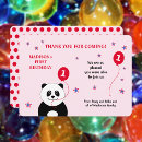 Recherche de panda rouge vœux cartes Pour enfants