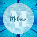 Recherche de natation autocollants Bleu