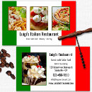 Recherche de nourriture italienne cartes visite Pizzeria