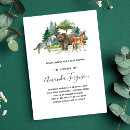 Recherche de forêt baby shower invitations Animaux des bois