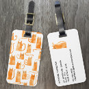 Recherche de chat bagages étiquettes Aquarelle