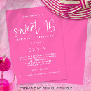 Recherche de glam 16ans anniversaire invitations Rose chaud
