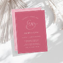 Recherche de fuchsia mariage invitations Minimaliste