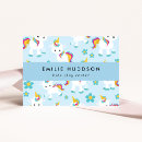 Recherche de licorne mignonne cartes visite Pour enfants