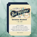 Recherche de vintage bar bat mitzvah invitations Floral