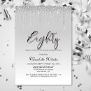 Recherche de glamour anniversaire invitations Gris