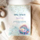 Recherche de dauphin mignon invitations Bleu