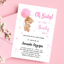 Recherche de balloon baby shower fille invitations Ballon