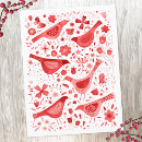 Recherche de motif floral cartes postales Oiseau