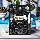 Recherche de elegant mens anniversaire invitations Noir