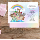 Recherche de girls noahs ark invitations Arc en ciel