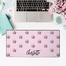 Recherche de couronne rose tapis souris Girly