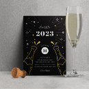 Recherche de new years eve party invitations Noir et or
