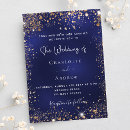 Recherche de bleu marine mariage invitations Glamour