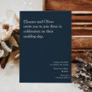 Recherche de bleu profond invitations Minimaliste