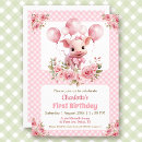 Recherche de farm 1ans anniversaire invitations Rose