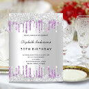 Recherche de purple glitter invitations Budget