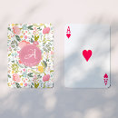 Recherche de aquarelle rose jeux de cartes Monogramme