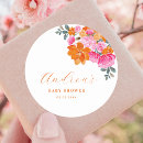 Recherche de orange baby shower autocollants Aquarelle
