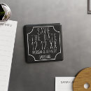 Recherche de dates de mariage magnets Noir et blanc