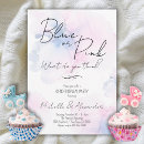 Recherche de watercolor gender reveal invitations Élégant