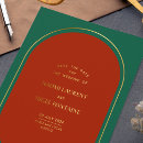 Recherche de vert rouge or invitations Typographie