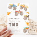 Recherche de monster truck anniversaire invitations Camionnettes