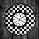 Recherche de damier noir et blanc horloges Échiquier