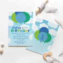 Recherche de bleu et vert anniversaire invitations Été