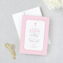 Recherche de rose de filles baptême invitations Bébé fille
