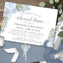 Recherche de dusty blue floral répétition dîner invitations Simple
