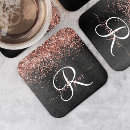 Recherche de lettres calligraphie dessous de verres Monogramme