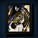 Recherche de peinture zèbre art Aquarelle