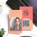 Recherche de couleur de pêche cartes visite Code qr