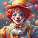 Recherche de clown cravates Coloré