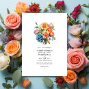Recherche de vert bleu orange invitations Aquarelle