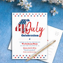 Recherche de partie 4 juillet invitations Typographie