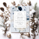 Recherche de blue floral bridal shower invitations Bleu marine
