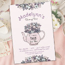 Recherche de de thé anniversaire invitations Violet