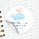 Recherche de amour de baleine autocollants Jour des valentines