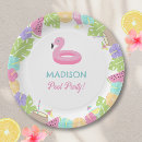 Recherche de tropical paper assiettes Fête de la piscine