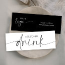 Recherche de logo de boissons cartes visite Minimaliste