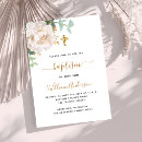 Recherche de blanc baptême invitations Croix d'or